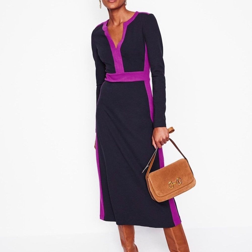 Boden Blue Catherine Ponte Midi Dress- Like new condition.